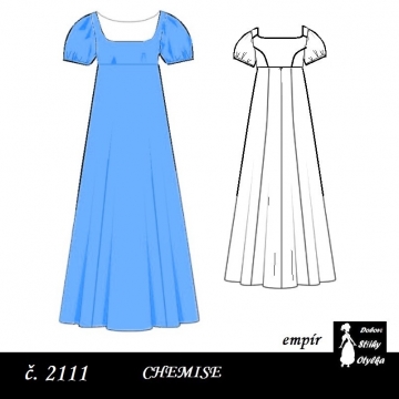 Empírové chemise Alinka, r. 1790 až 1820