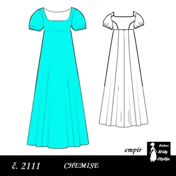 Empírové chemise Alinka, r. 1790 až 1820