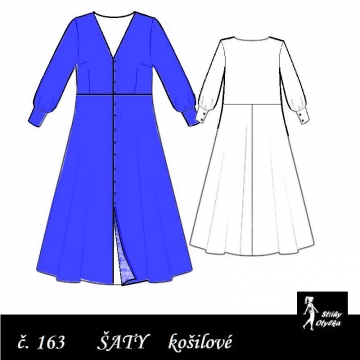 Košilové šaty Květa