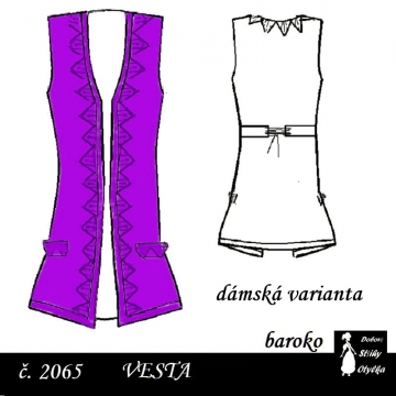 Vesta dlouhá barokní Diana