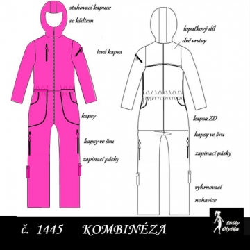 Kombinéza  s kapucí Zuzanka