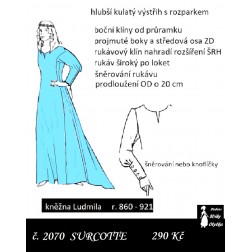 Surcotte dámský svrchní oděv Ludmila