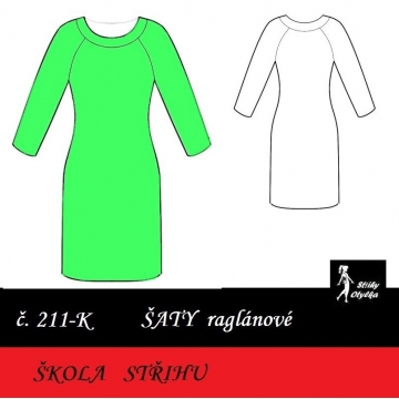 Škola střihu - ŠATY úpletové raglánové, Dagmar