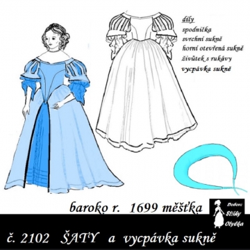Šaty s krinolínou Hedvika