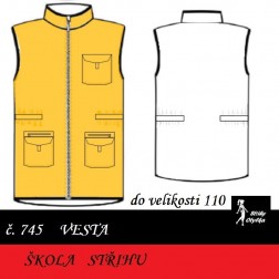 Škola střihu - VESTA dětská do vel. 110, Dáda / Zbyněk
