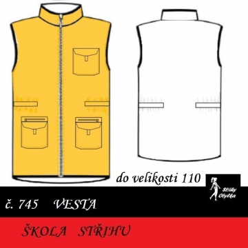Škola střihu - VESTA dětská do vel. 110, Dáda / Zbyněk