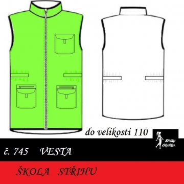 Škola střihu - VESTA dětská do vel. 110, Dáda / Zbyněk