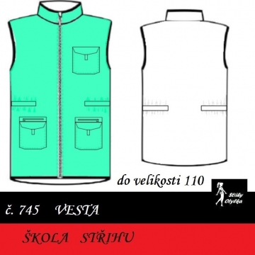 Škola střihu - VESTA dětská do vel. 110, Dáda / Zbyněk