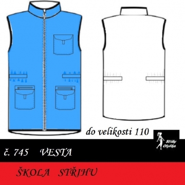 Škola střihu - VESTA dětská do vel. 110, Dáda / Zbyněk