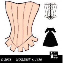 ﻿ Korzet barokní Luisa, r. 1656
