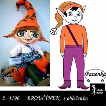 Broučínek, tělíčko a oblečení, VP 50 cm