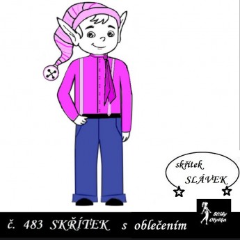 Skřítek Slávek, tělíčko a oblečení, VP 50 cm