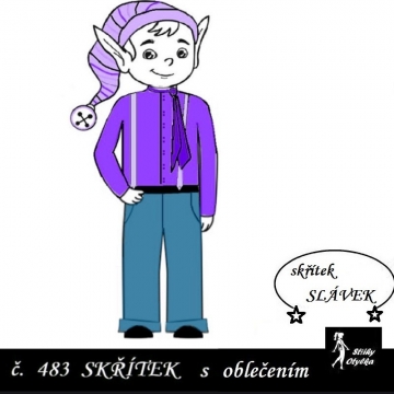 Skřítek Slávek, tělíčko a oblečení, VP 50 cm