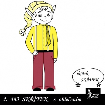 Skřítek Slávek, tělíčko a oblečení, VP 50 cm