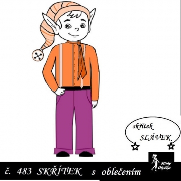 Skřítek Slávek, tělíčko a oblečení, VP 50 cm
