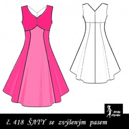 Šaty se zvýšeným pasem Věrka