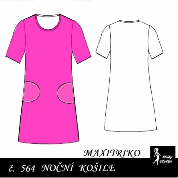 Noční košile, maxitriko Milena