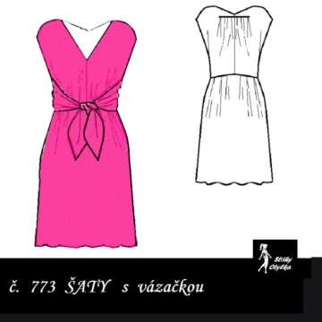 Šaty s vázačkou Věra