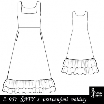 Šatová s volánem Otýlie