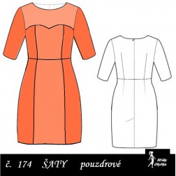 Šaty pouzdrové Zdena