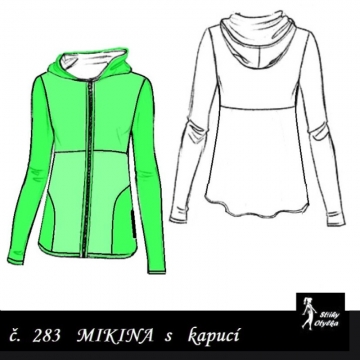 Mikina s kapucí Růža