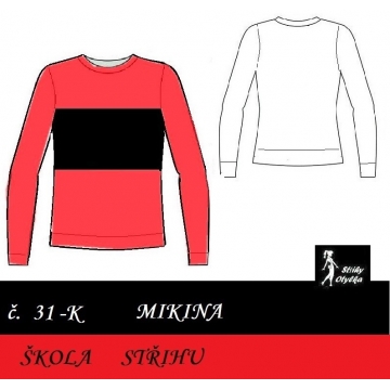 Škola střihu - MIKINA Leoš