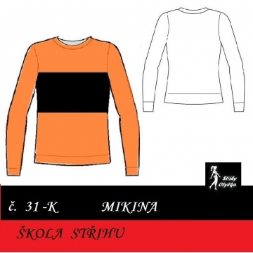 Škola střihu - MIKINA Leoš