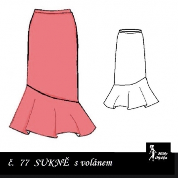 Sukně s asymetrickým volánem, Věruška