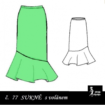 Sukně s asymetrickým volánem, Věruška