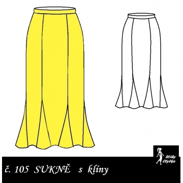 Dílová sukně s klínky, Adriana